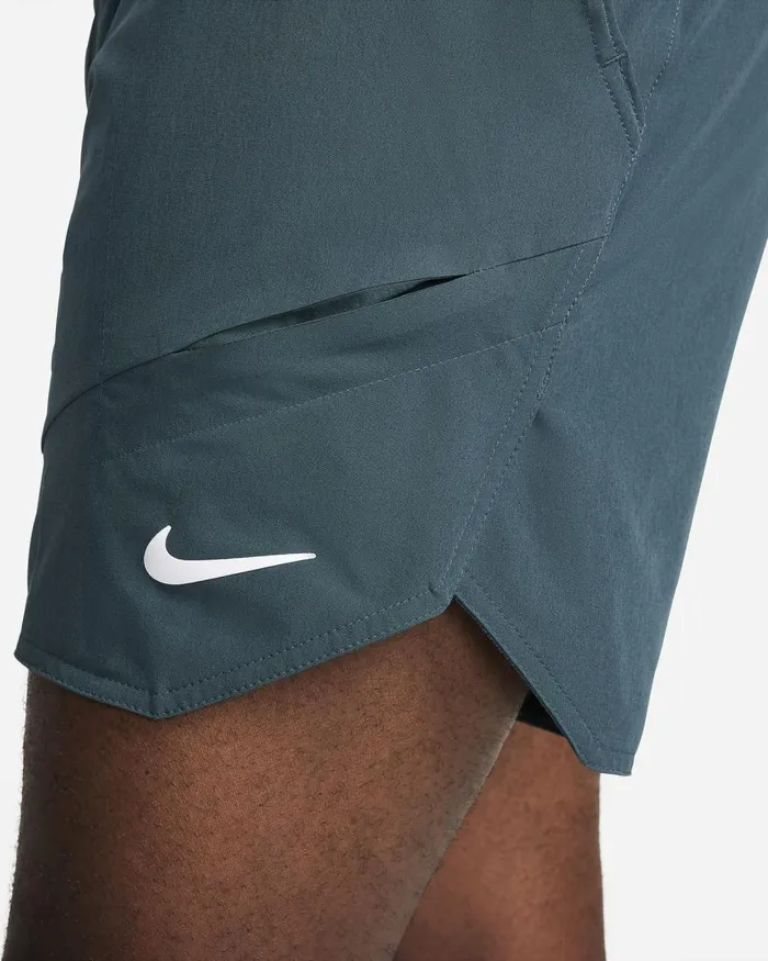 Men Nike Shorts NikeCourt DriFIT Advantage Deep Junglelime Blastwhite