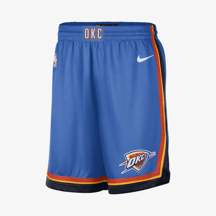Men Nike Shorts Oklahoma City Thunder Icon Edition Signal Bluecollege Navywhite Men Nike Shorts Oklahoma City Thunder Icon Edition Signal Bluecollege Navywhite