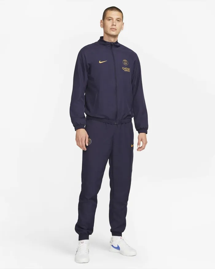 Men Nike Tracksuits Paris SaintGermain Strike Blackened Blueblackened Blueteam Redgold Suede