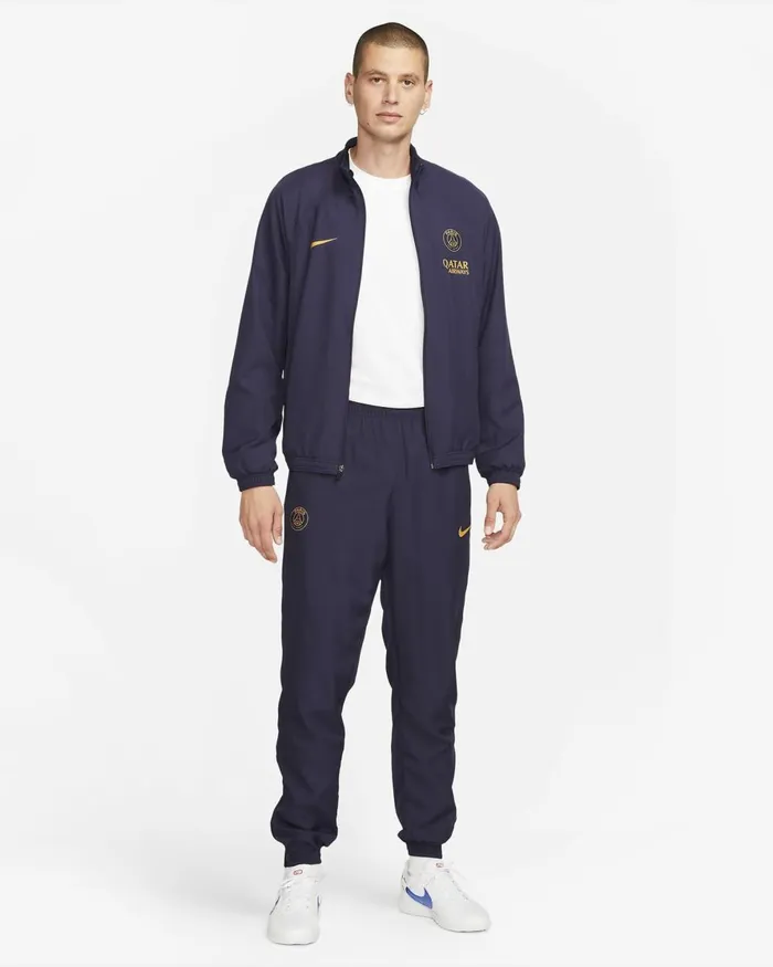 Men Nike Tracksuits Paris SaintGermain Strike Blackened Blueblackened Blueteam Redgold Suede