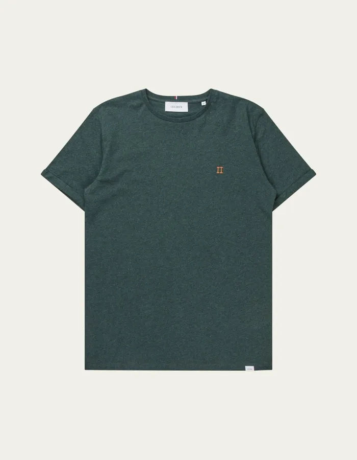 Men Norregaard TShirt 8211 Seasonal 8211 Pine Green MelangeOrange Les Deux Tshirts