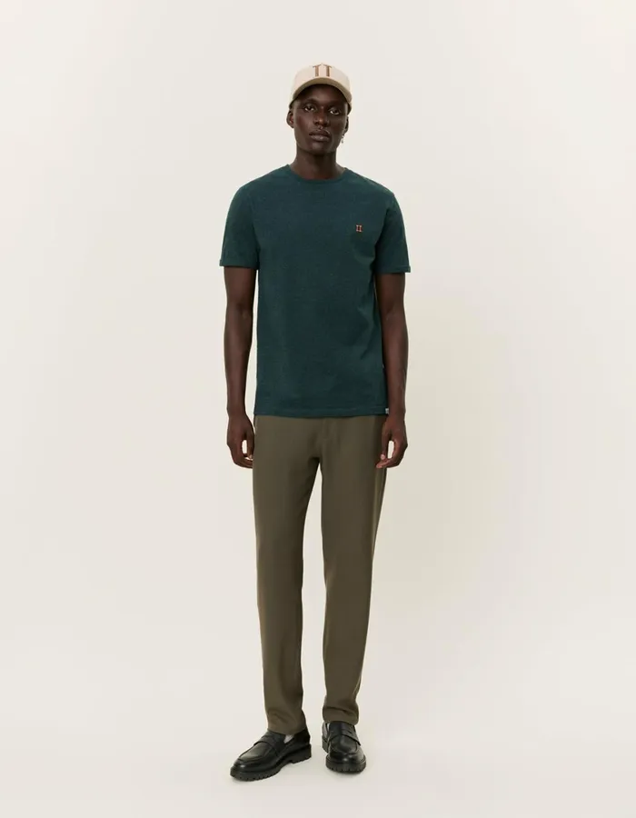 Men Norregaard TShirt 8211 Seasonal 8211 Pine Green MelangeOrange Les Deux Tshirts