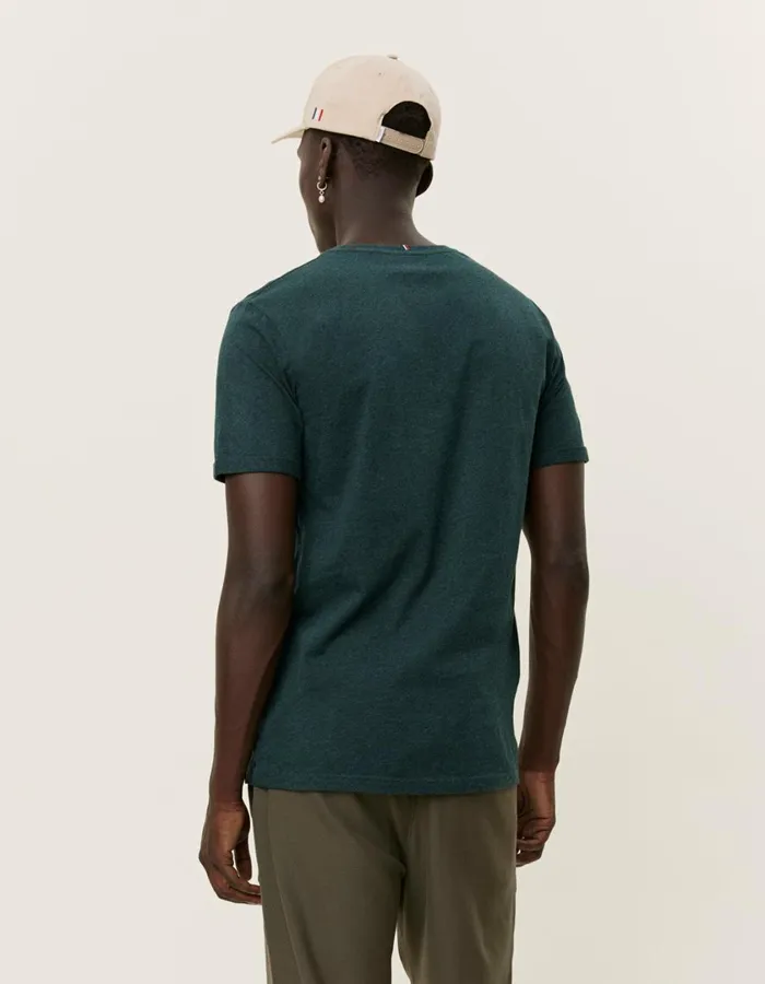 Men Norregaard TShirt 8211 Seasonal 8211 Pine Green MelangeOrange Les Deux Tshirts