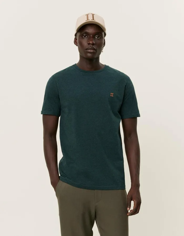 Men Norregaard TShirt 8211 Seasonal 8211 Pine Green MelangeOrange Les Deux Tshirts