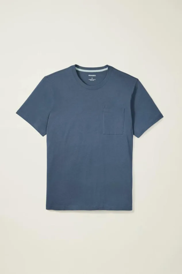 Men Organic Cotton Pocket Tee Bright Navy Bonobos Short Sleeve Tees