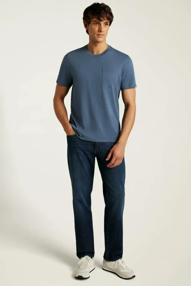 Men Organic Cotton Pocket Tee Bright Navy Bonobos Short Sleeve Tees