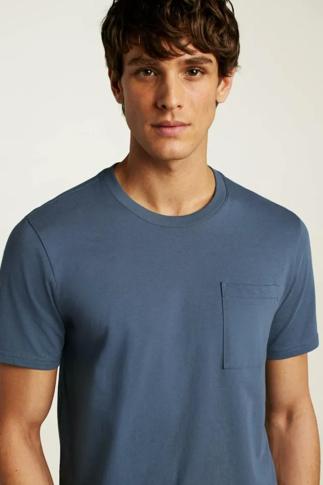 Men Organic Cotton Pocket Tee Bright Navy Bonobos Short Sleeve Tees