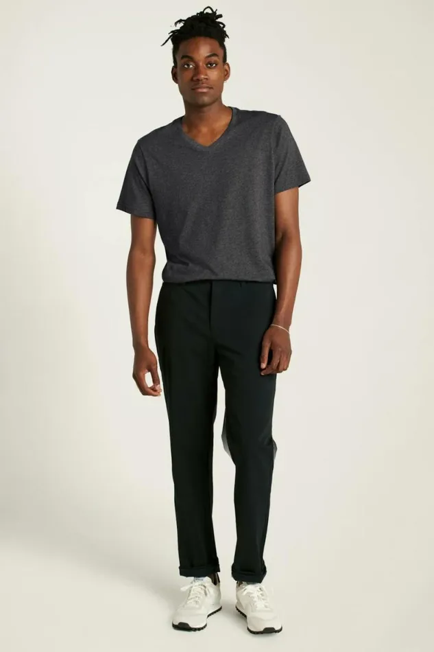 Men Organic Cotton VNeck Tee Heather Charcoal Bonobos Short Sleeve Tees