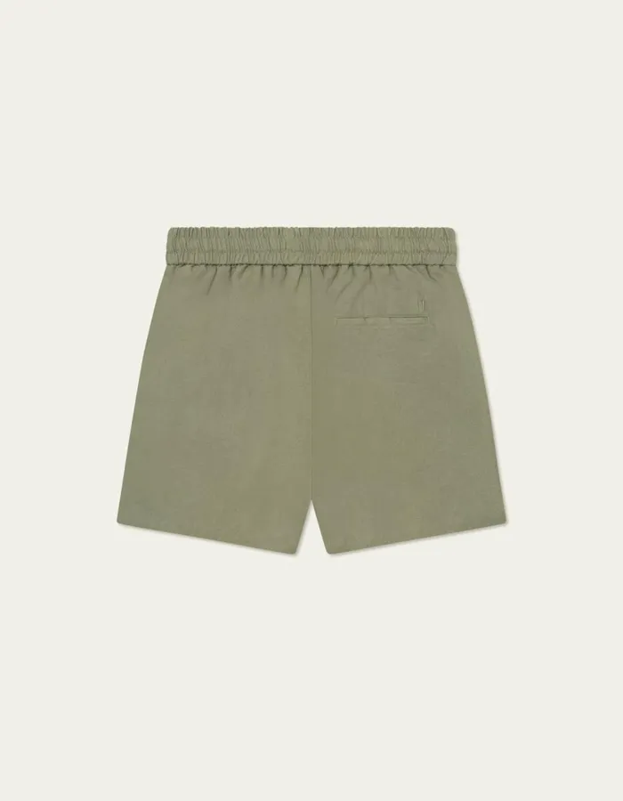 Men Otto Linen Shorts 8211 Lichen Green Les Deux Shorts