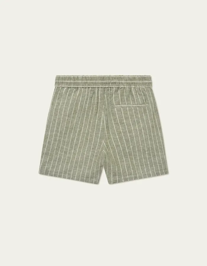 Men Otto Linen Shorts 8211 Lichen GreenLight Ivory Les Deux Shorts