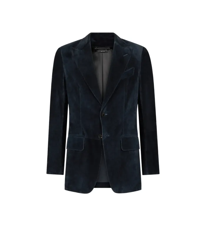Men Outerwear Tom Ford Cashmere Suede Sartorial Blazer Navy