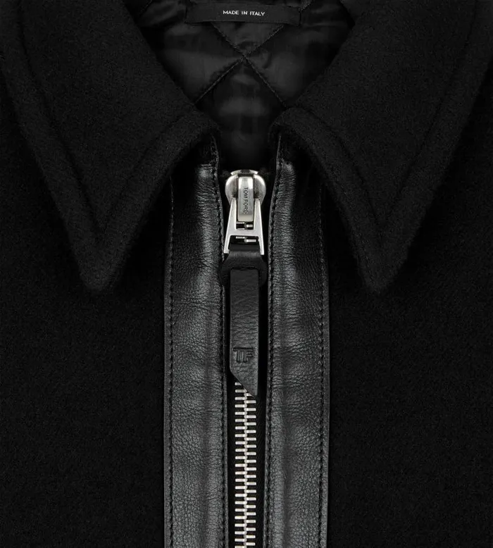 Men Outerwear Tom Ford Double Face Wool Jacket Black Men Outerwear Tom Ford Double Face Wool Jacket Black