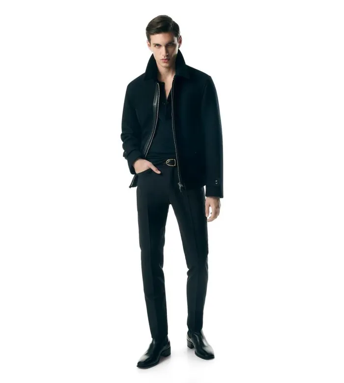 Men Outerwear Tom Ford Double Face Wool Jacket Black Men Outerwear Tom Ford Double Face Wool Jacket Black