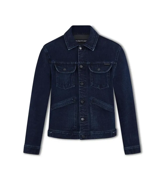 Men Outerwear Tom Ford Japanese Selvedge Denim Jacket Vintage Indigo