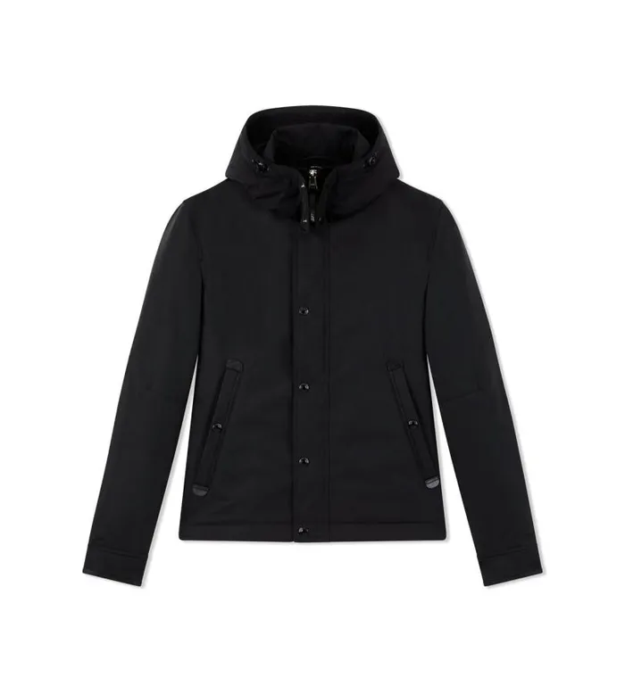 Men Outerwear Tom Ford Micro Faille LightFill Short Parka Black