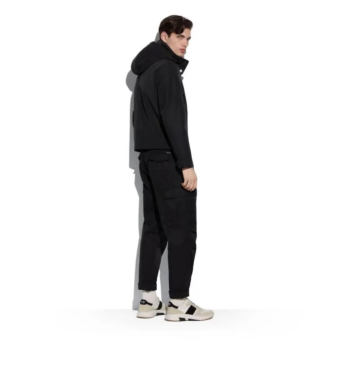 Men Outerwear Tom Ford Micro Faille LightFill Short Parka Black Men Outerwear Tom Ford Micro Faille LightFill Short Parka Black