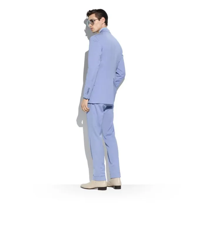 Men Outerwear Tom Ford Silk Habotai Raglan Bomber Light Blue Men Outerwear Tom Ford Silk Habotai Raglan Bomber Light Blue