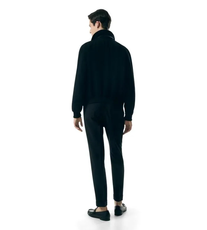 Men Outerwear Tom Ford Technical Cady Chic Collar Blouson Black