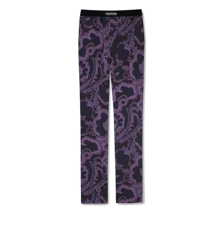 Men PAJAMA PANTS and LONG JOHNS Tom Ford 70S Paisley Floral Silk Pajama Pants Deep Purple Men PAJAMA PANTS and LONG JOHNS Tom Ford 70S Paisley Floral Silk Pajama Pants Deep Purple