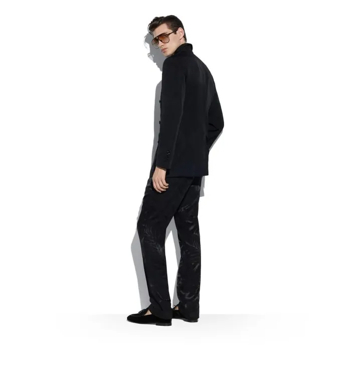 Men Pants and Shorts Tom Ford Floral Viscose Jacquard Austin Tailored Jogger Black Men Pants and Shorts Tom Ford Floral Viscose Jacquard Austin Tailored Jogger Black
