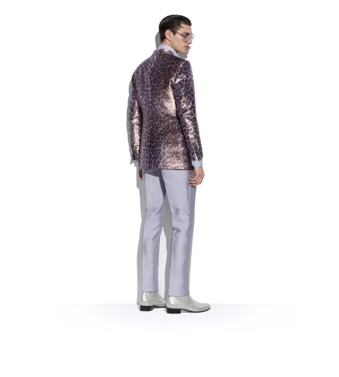 Men Pants and Shorts Tom Ford Iridescent Twill Atticus Trouser Lavender Men Pants and Shorts Tom Ford Iridescent Twill Atticus Trouser Lavender