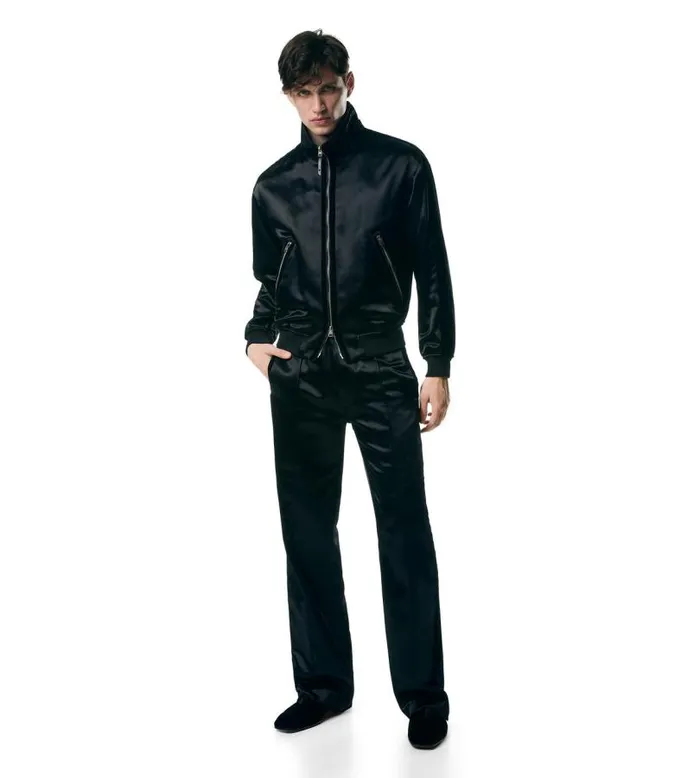 Men Pants and Shorts Tom Ford Liquid Viscose Blend Track Pant Black Men Pants and Shorts Tom Ford Liquid Viscose Blend Track Pant Black