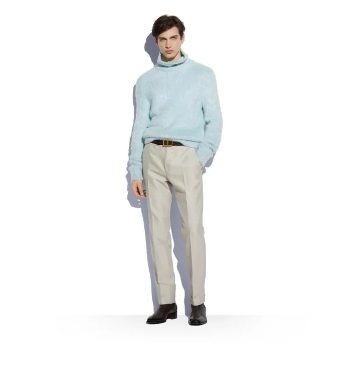 Men Pants and Shorts Tom Ford Organza Reverse Twill Cooper Trouser Beigegreen Men Pants and Shorts Tom Ford Organza Reverse Twill Cooper Trouser Beigegreen
