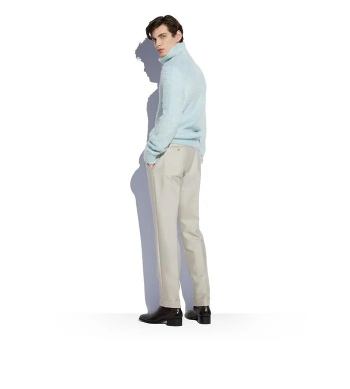 Men Pants and Shorts Tom Ford Organza Reverse Twill Cooper Trouser Beigegreen Men Pants and Shorts Tom Ford Organza Reverse Twill Cooper Trouser Beigegreen