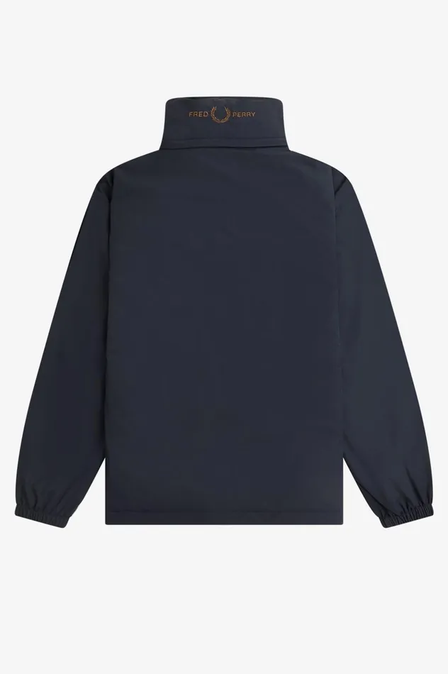 Men Patch Pocket Zip Through Jacket Navy Fred Perry Coats and Jackets