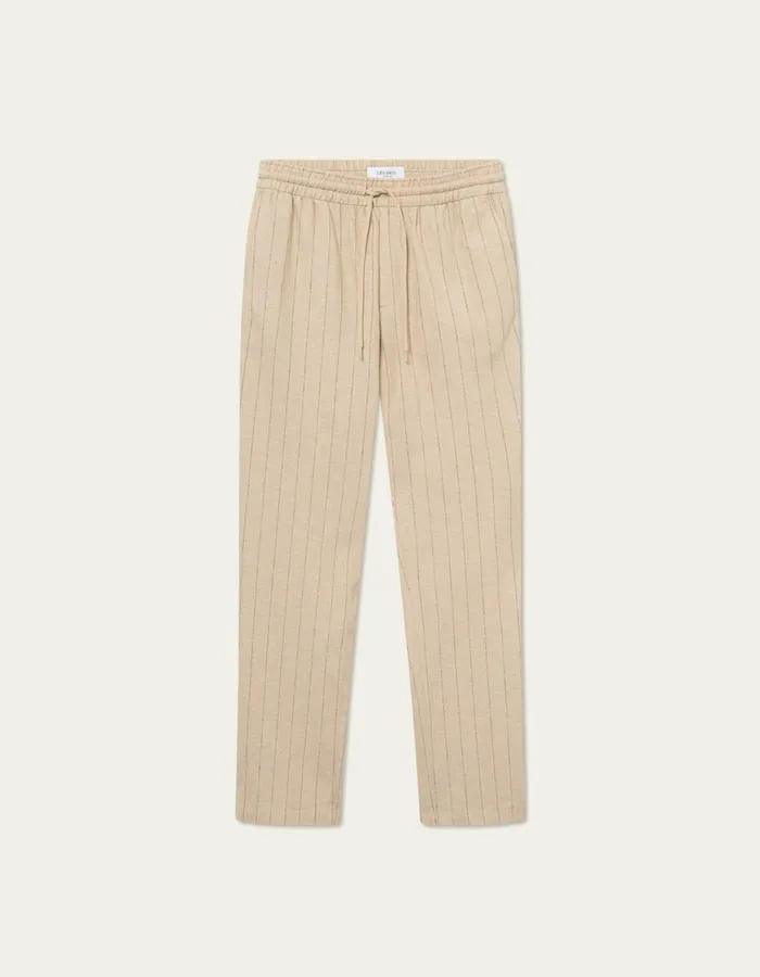 Men Patrick Linen Pants 8211 Warm SandBlack Les Deux Pants
