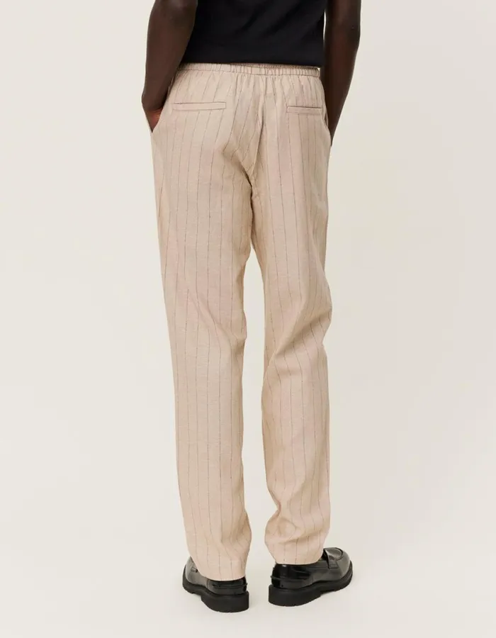 Men Patrick Linen Pants 8211 Warm SandBlack Les Deux Pants