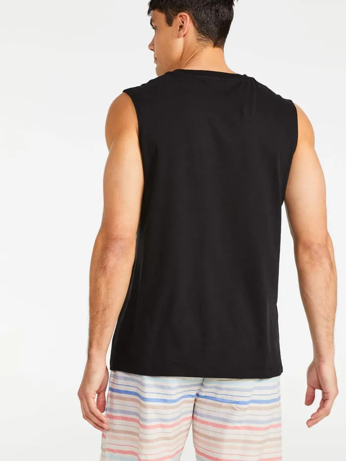 Men Penny Logo Sleeveless Tee Navy Peter Alexander Tops