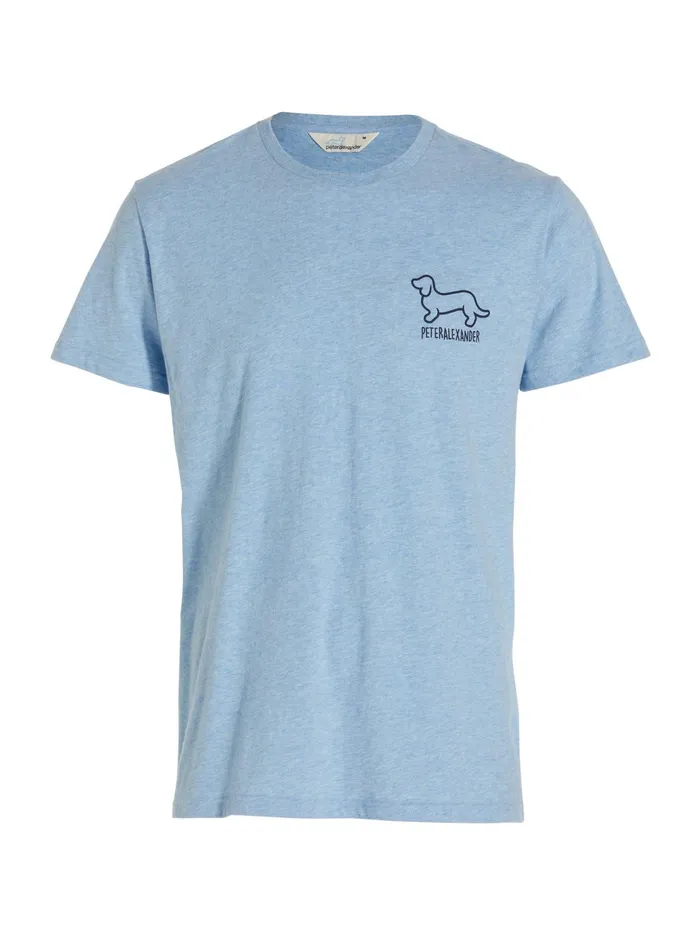 Men Penny Logo Tee Grey Marle Peter Alexander Classic Tops