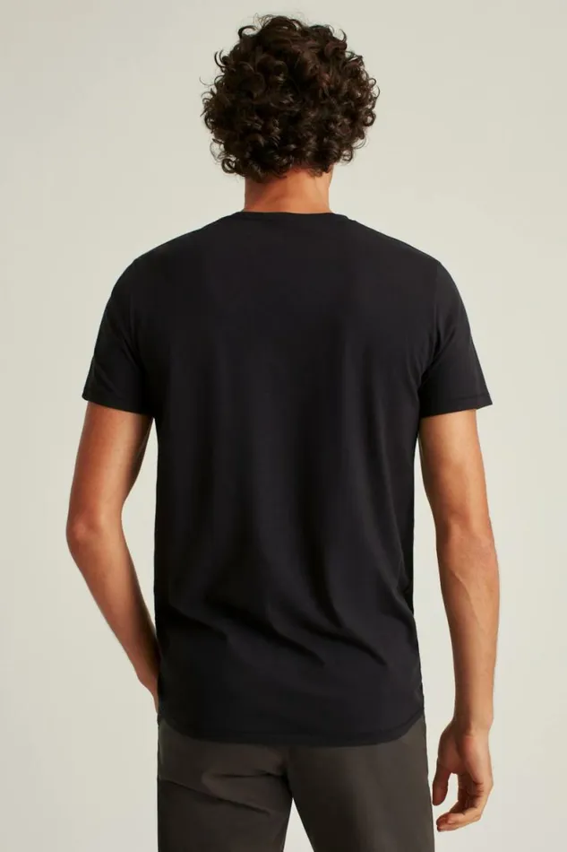 Men Pima Performance Tee Jet Black Bonobos Short Sleeve Tees
