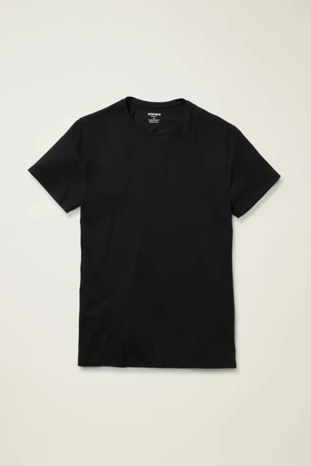 Men Pima Performance Tee Jet Black Bonobos Short Sleeve Tees