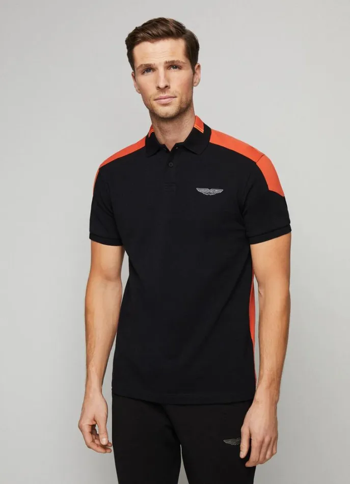 Men Polo Shirts Hackett London Aston Martin Classic Fit Polo Black