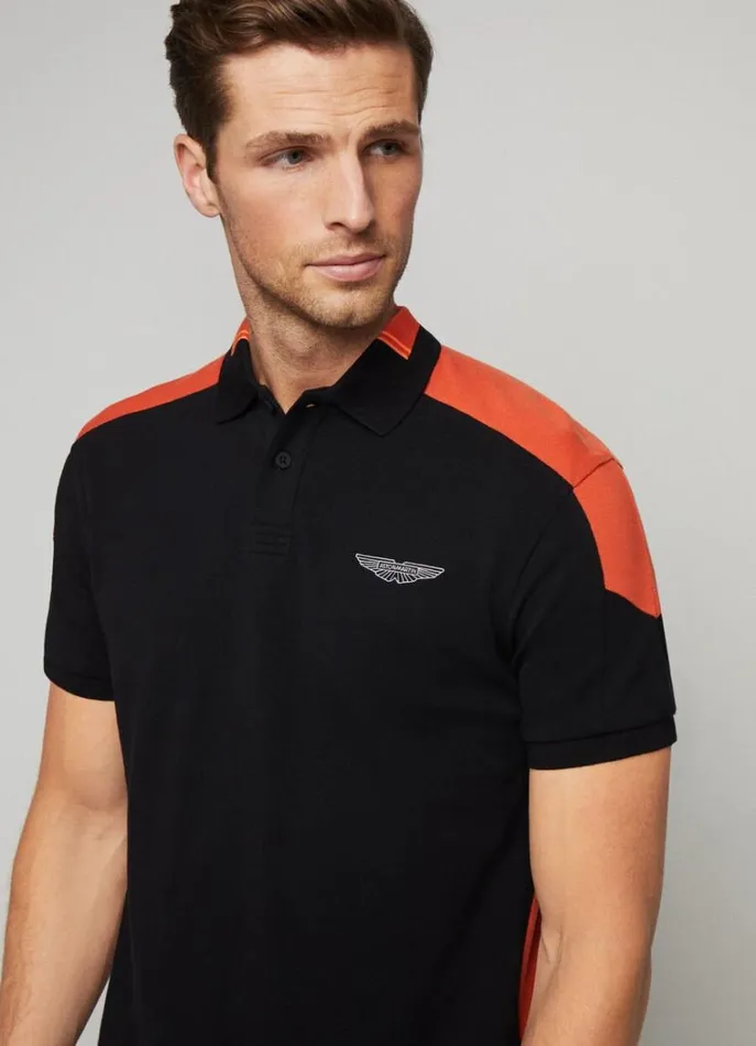 Men Polo Shirts Hackett London Aston Martin Classic Fit Polo Black