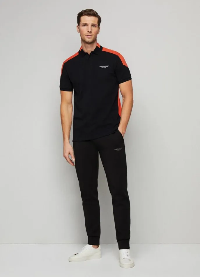 Men Polo Shirts Hackett London Aston Martin Classic Fit Polo Black