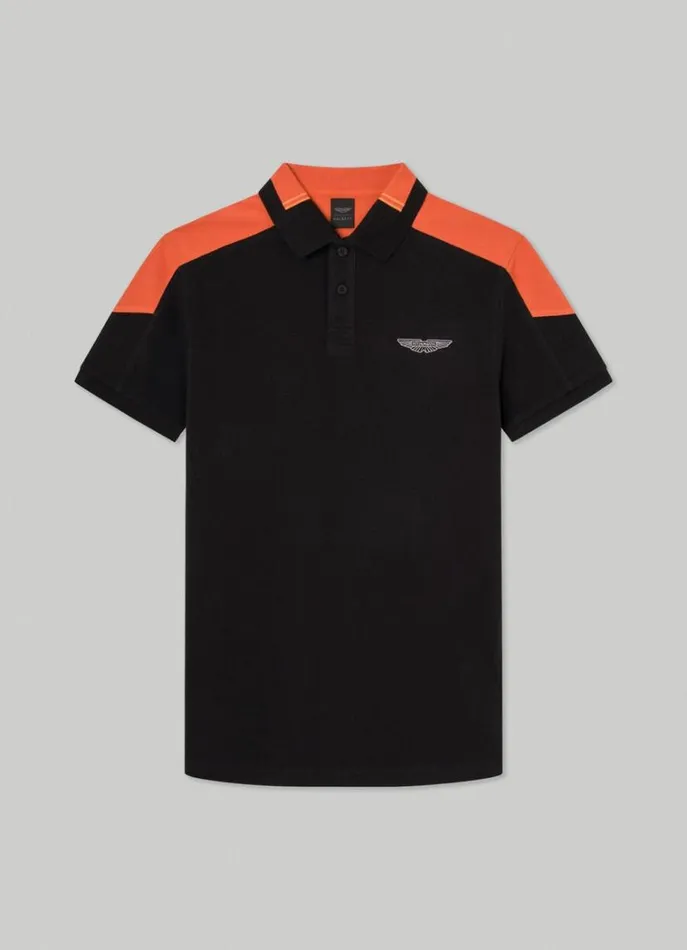 Men Polo Shirts Hackett London Aston Martin Classic Fit Polo Black