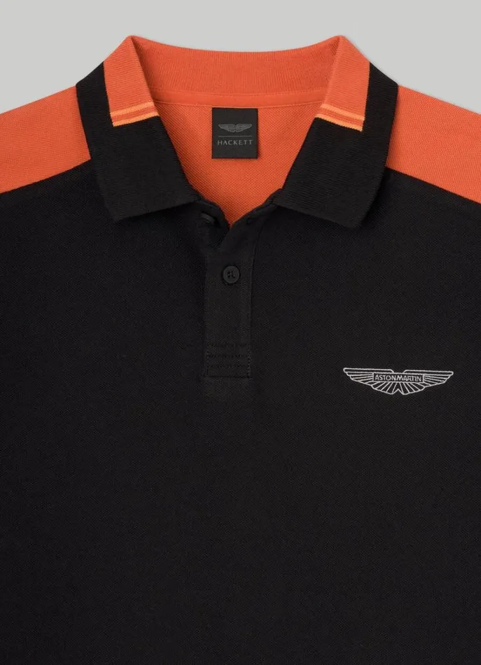 Men Polo Shirts Hackett London Aston Martin Classic Fit Polo Black