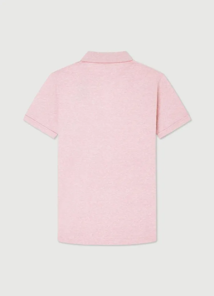 Men Polo Shirts Hackett London Classic Fit Fil A Fil Polo Pink