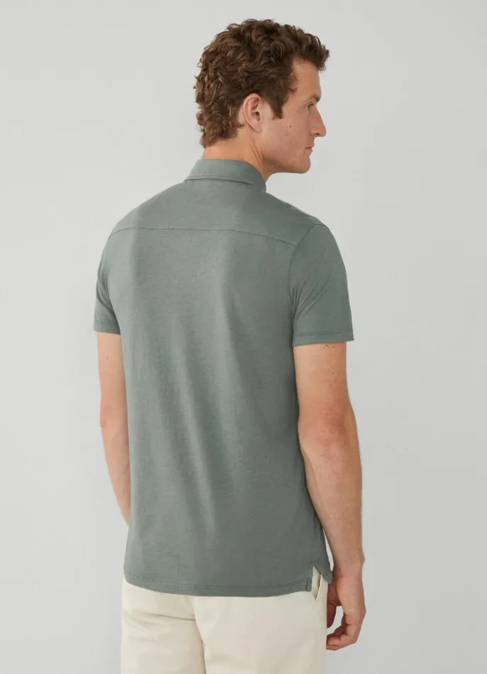 Men Polo Shirts Hackett London Classic Fit Knit Polo Khaki