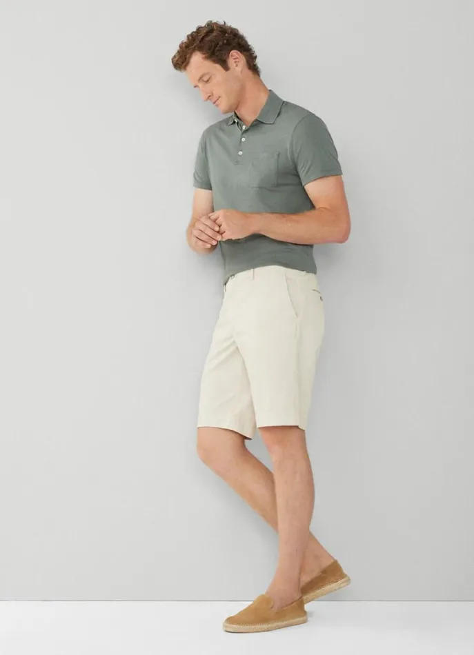 Men Polo Shirts Hackett London Classic Fit Knit Polo Khaki