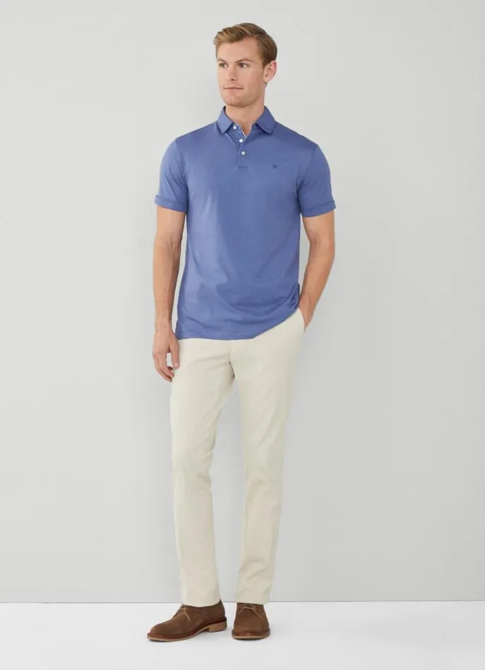 Men Polo Shirts Hackett London Classic Fit Pima Polo Avio