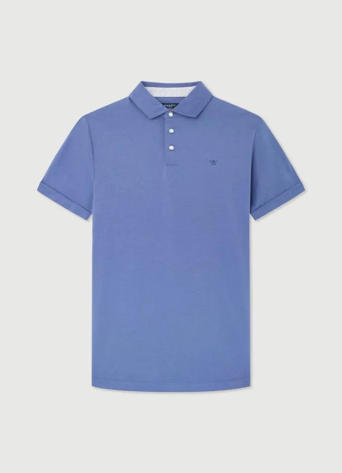 Men Polo Shirts Hackett London Classic Fit Pima Polo Avio