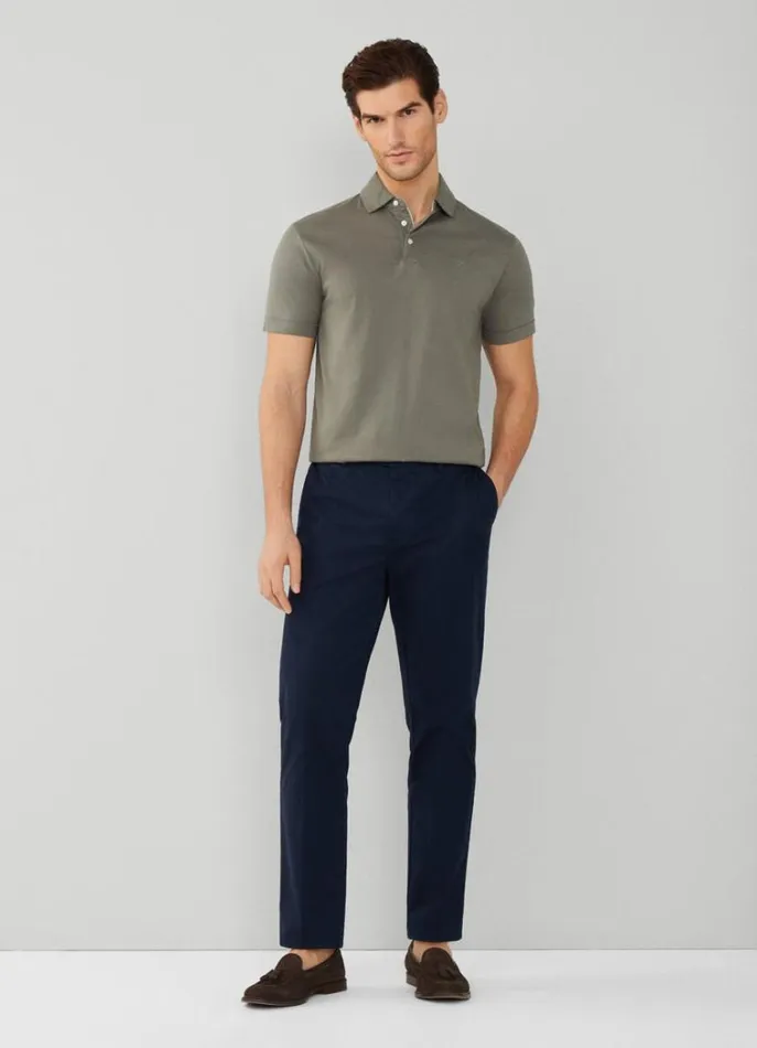 Men Polo Shirts Hackett London Classic Fit Pima Polo Khaki