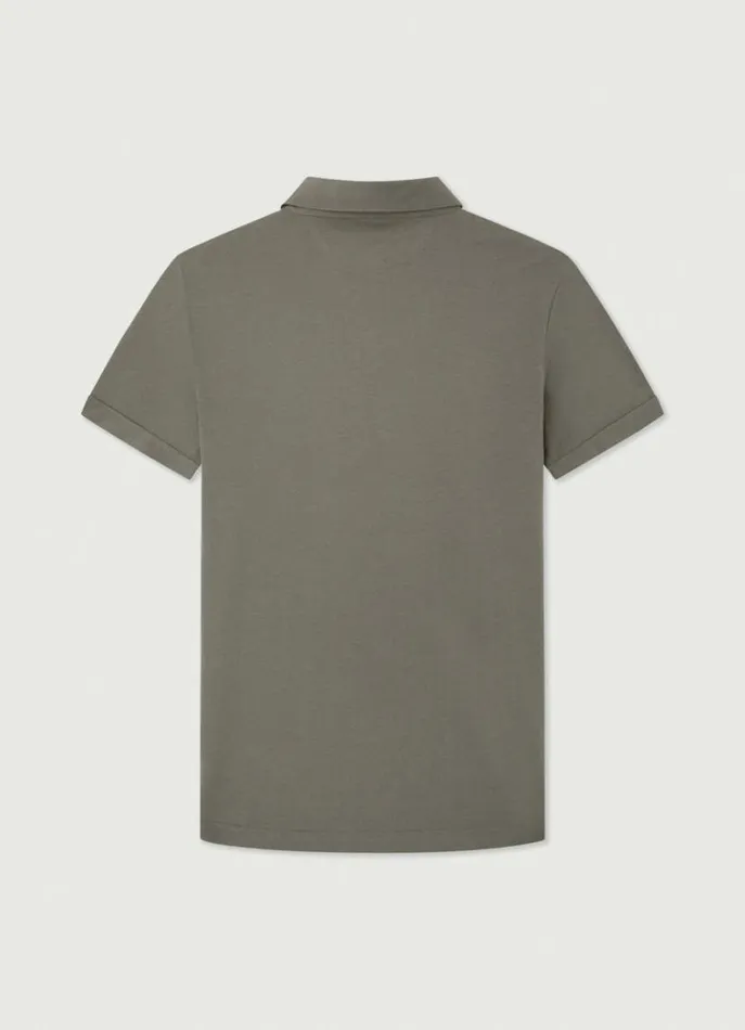 Men Polo Shirts Hackett London Classic Fit Pima Polo Khaki