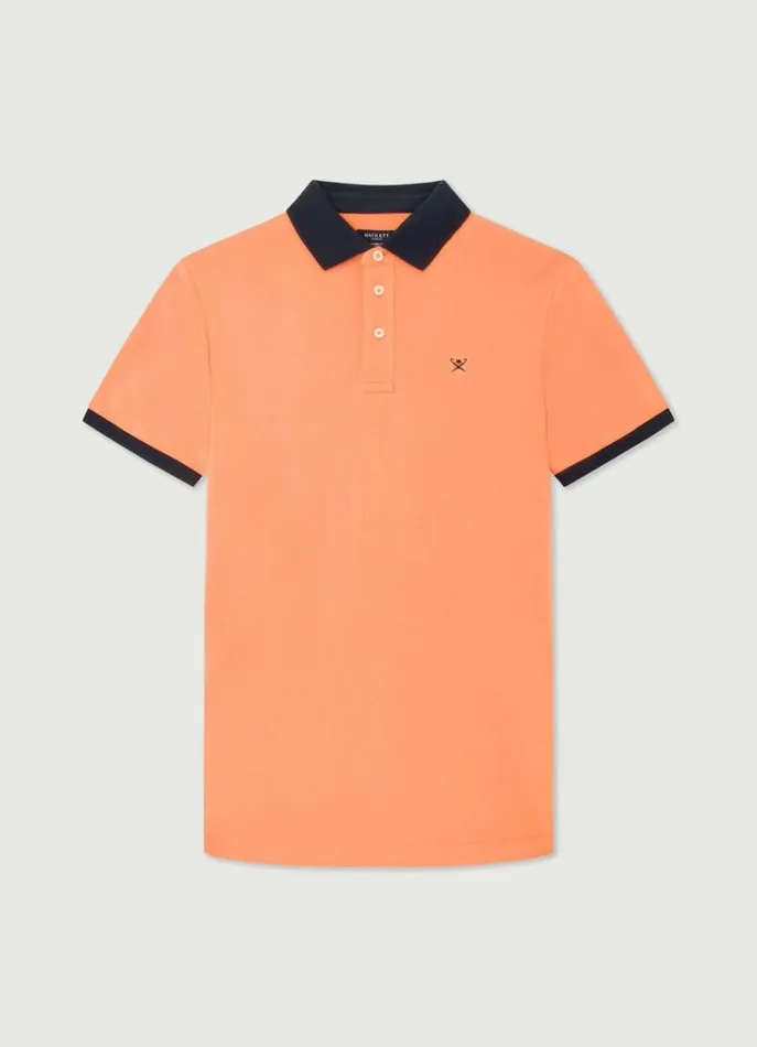 Men Polo Shirts Hackett London Classic Fit Piqu Polo Mandarin Orange