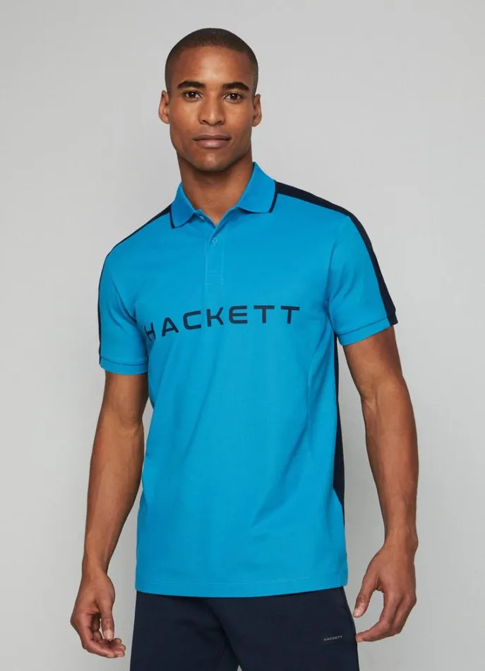 Men Polo Shirts Hackett London Hackett Sport Classic Fit Polo Hypa Blue