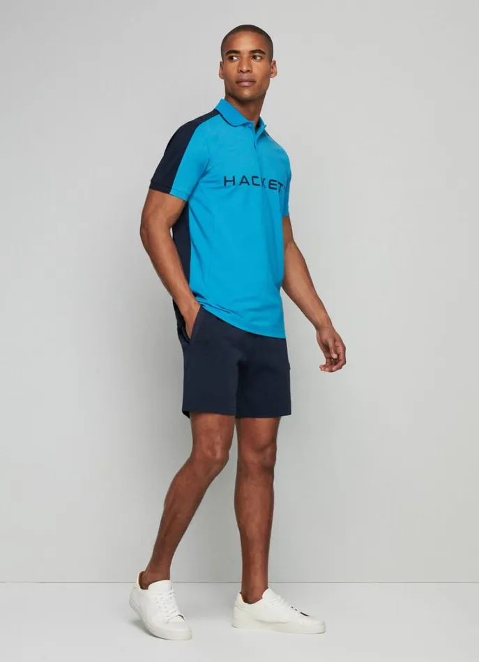 Men Polo Shirts Hackett London Hackett Sport Classic Fit Polo Hypa Blue